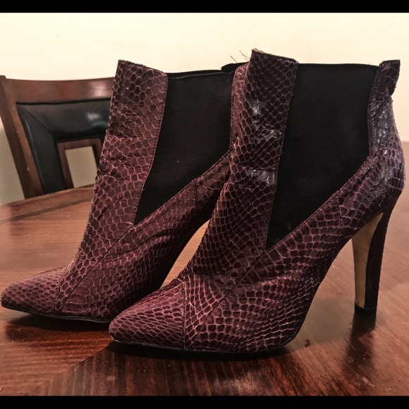 Purple Snake Skin Booties - Picture 2 of 3